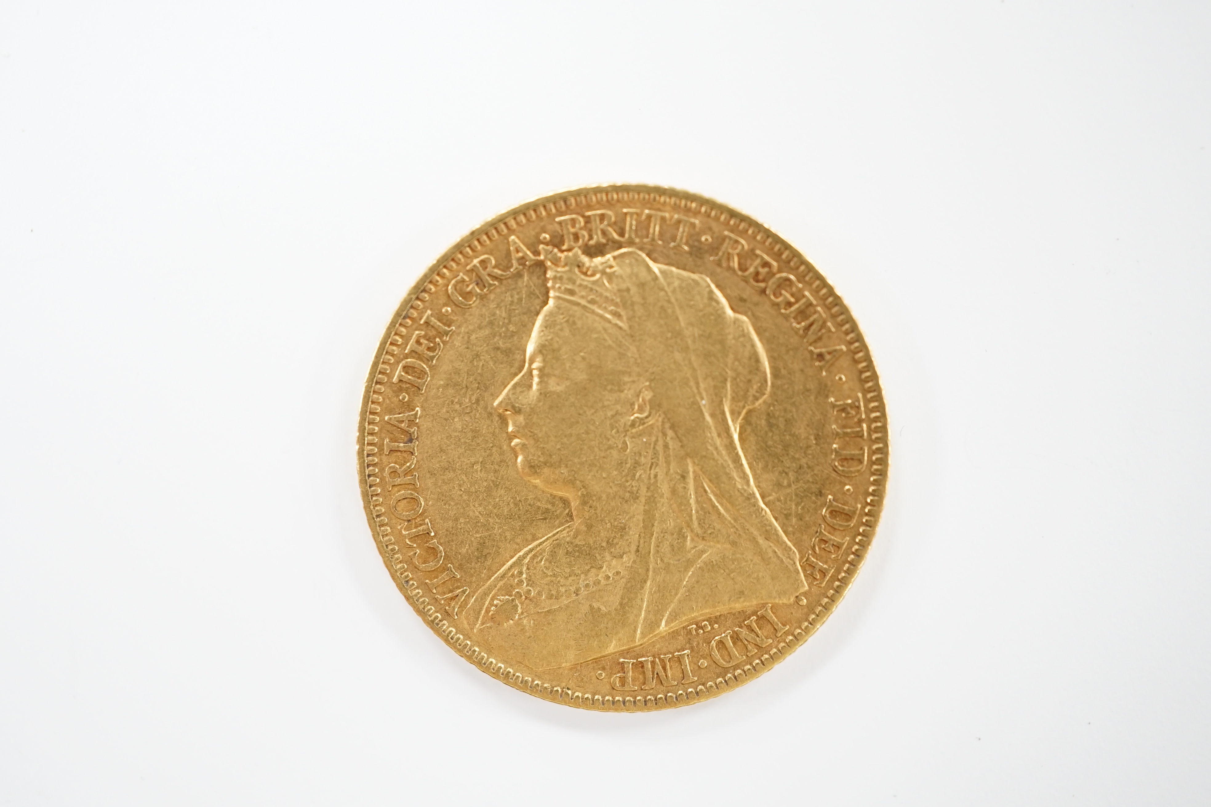 A Victorian 1899 gold sovereign.